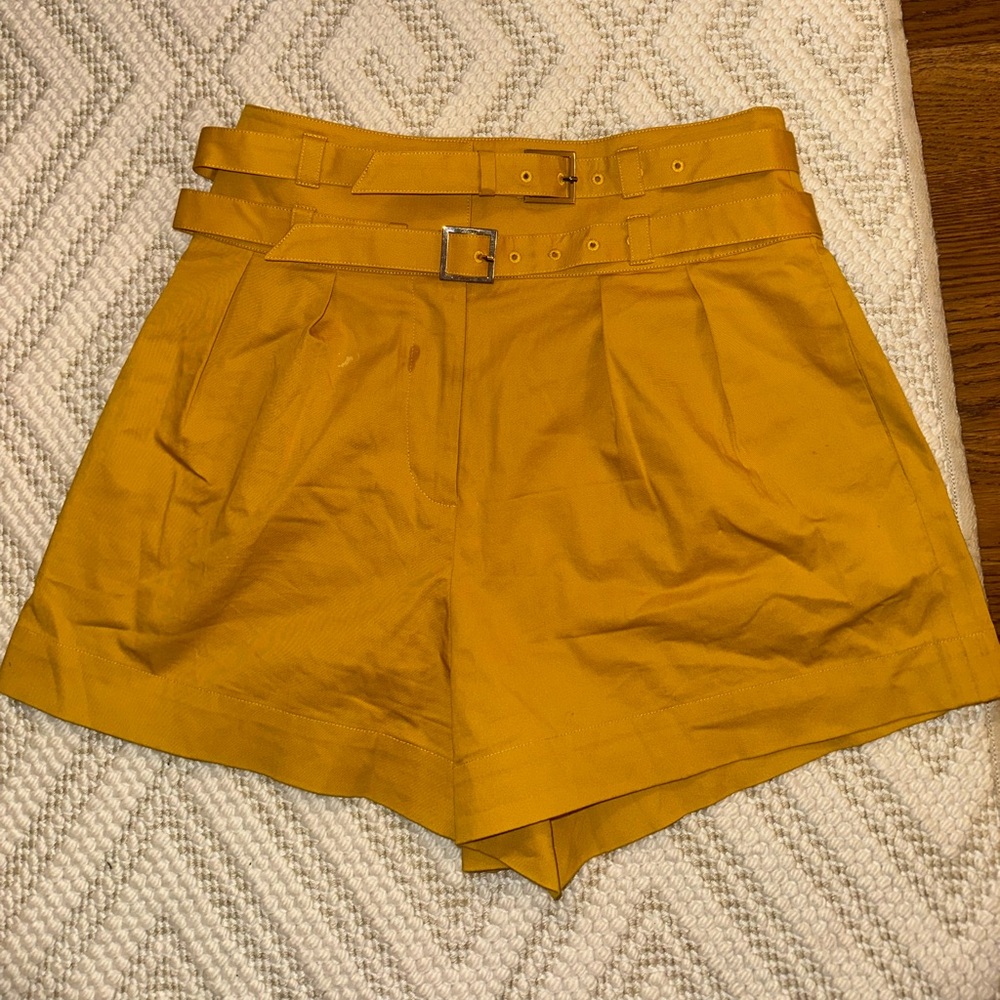 Intermix shorts mustard yellow color